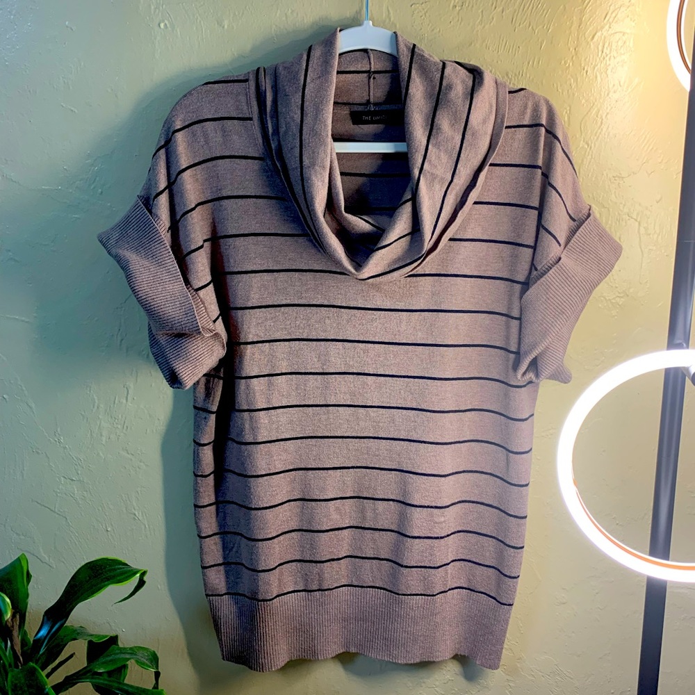 The Limited cowl-neck striped sweater